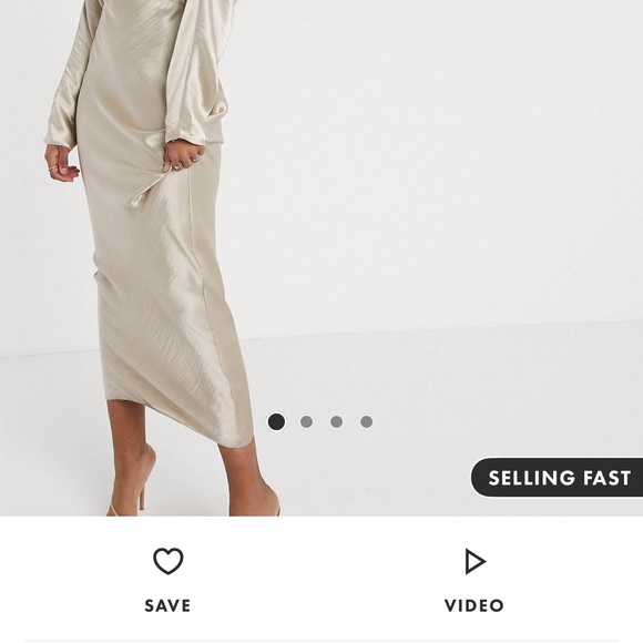 ASOS DESIGN batwing bias cut maxi dress in oyster - Picture 4 of 8